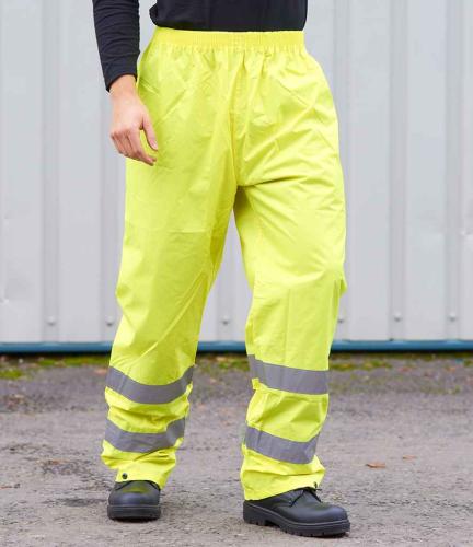 Portwest Hi-Vis Rain Trousers - Yellow - L